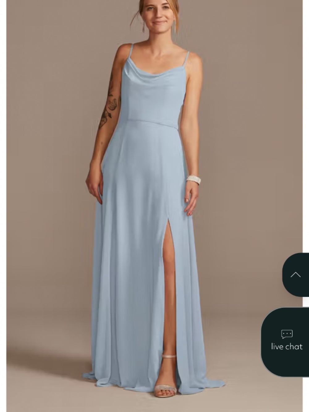 Celebrate DB Studio Bridesmaid Dress - Dusty Blue - Size 2